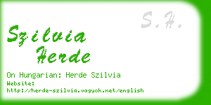 szilvia herde business card